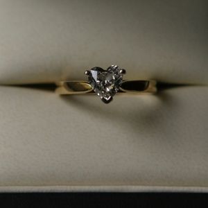 1ct Heart Shaped Diamond Solitaire Engagement Ring